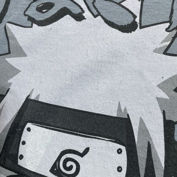 Naruto Shirt Mens Large Shippuden Oversized Naruto Kanji Men's Blue Fog 2002 - Picture 5 of 14